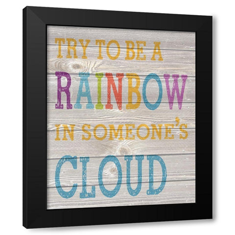 Wood Panel Typography 6 Black Modern Wood Framed Art Print with Double Matting by Hogan, Melody