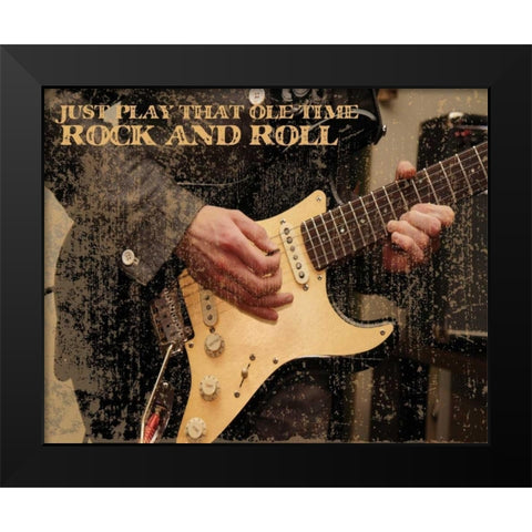 Grunge Musicians 1 Black Modern Wood Framed Art Print by Hogan, Melody