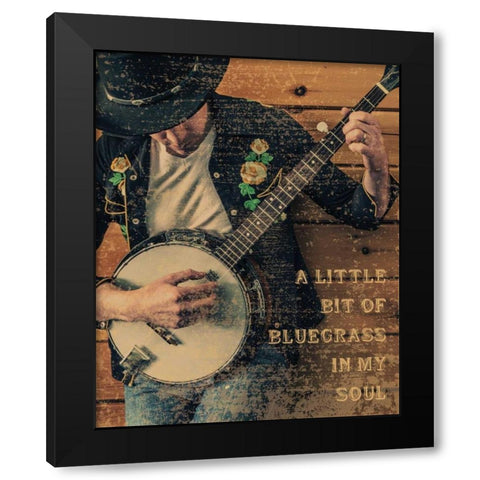 Grunge Musicians 2 Black Modern Wood Framed Art Print with Double Matting by Hogan, Melody