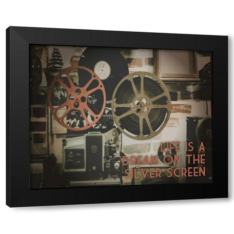 Silver Screen Cinema Pair 1 Black Modern Wood Framed Art Print by Hogan, Melody
