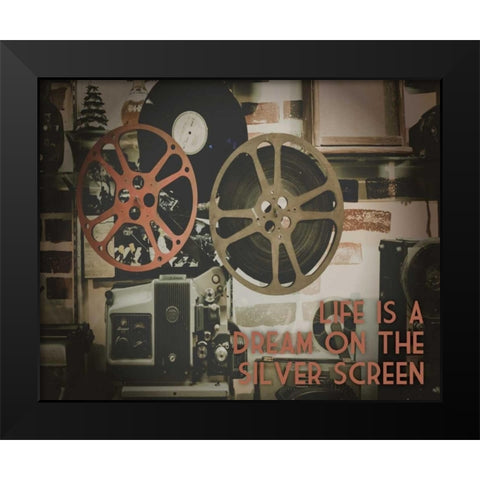 Silver Screen Cinema Pair 1 Black Modern Wood Framed Art Print by Hogan, Melody
