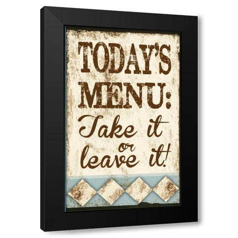 Take It or Leave It Black Modern Wood Framed Art Print with Double Matting by Hogan, Melody