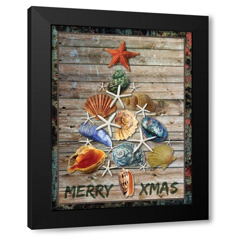 Merry Coastal 1 Black Modern Wood Framed Art Print by Hogan, Melody