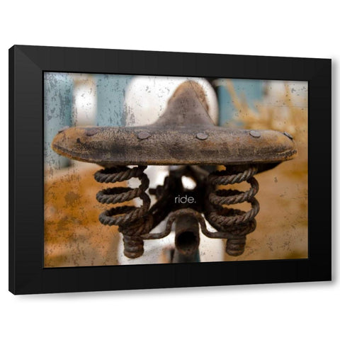Saddle Up Black Modern Wood Framed Art Print with Double Matting by Hogan, Melody