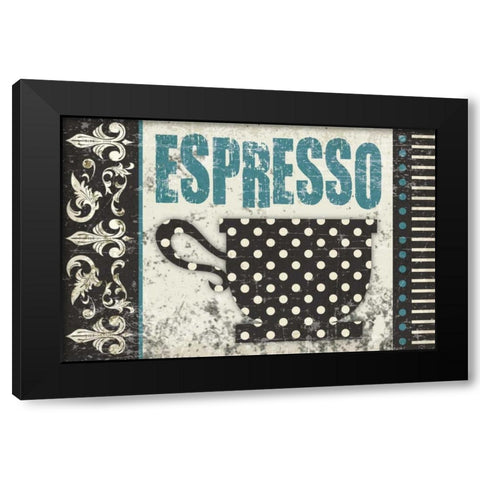 Expresso Buenisimo Black Modern Wood Framed Art Print with Double Matting by Hogan, Melody