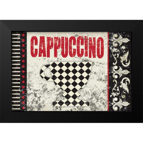 Cappuccino Fantastico 3 Black Modern Wood Framed Art Print by Hogan, Melody