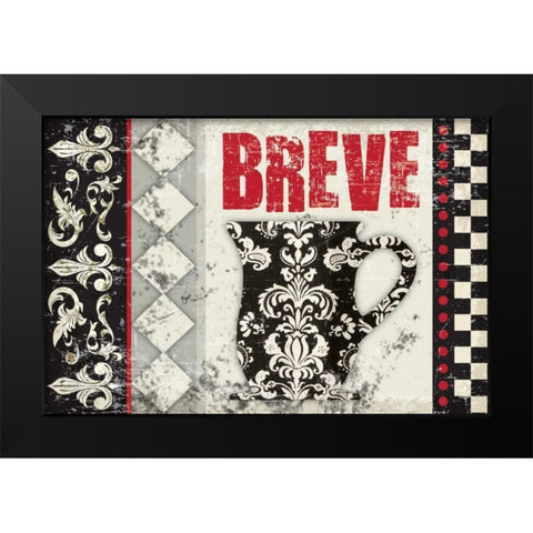 Breve Delicioso 3 Black Modern Wood Framed Art Print by Hogan, Melody