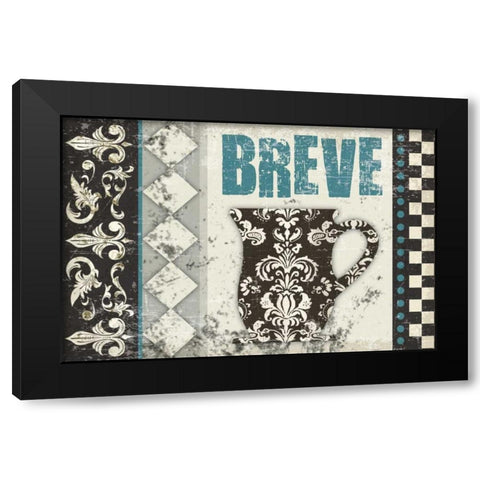 Breve Delicioso Black Modern Wood Framed Art Print with Double Matting by Hogan, Melody