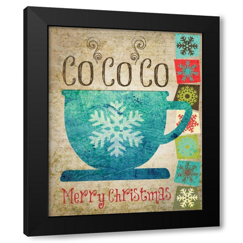 Christmas Kitchen 1 Black Modern Wood Framed Art Print with Double Matting by Hogan, Melody