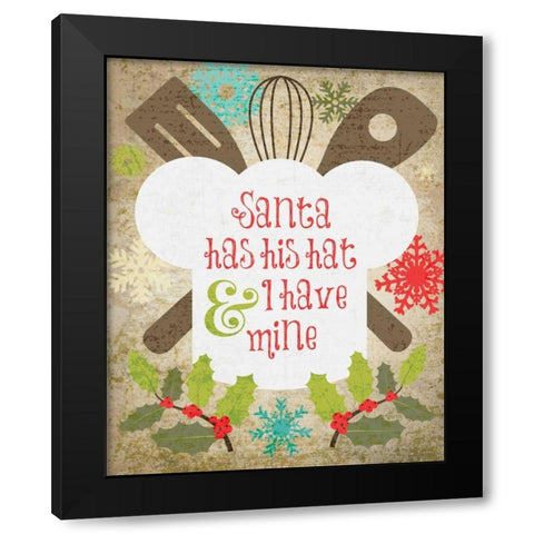 Christmas Kitchen 3 Black Modern Wood Framed Art Print by Hogan, Melody