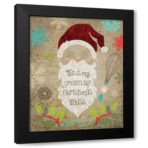 Santas Kitchen 1 Black Modern Wood Framed Art Print by Hogan, Melody