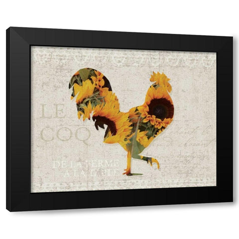 Flower Farm Roster Black Modern Wood Framed Art Print with Double Matting by Hogan, Melody