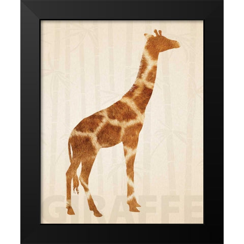 Safari Skins 1 Black Modern Wood Framed Art Print by Hogan, Melody