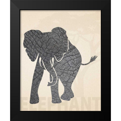 Safari Skins 2 Black Modern Wood Framed Art Print by Hogan, Melody