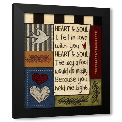 Primitive Collage 1 Black Modern Wood Framed Art Print with Double Matting by Hogan, Melody