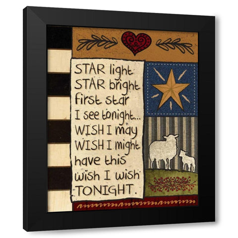 Primitive Collage 2 Black Modern Wood Framed Art Print by Hogan, Melody