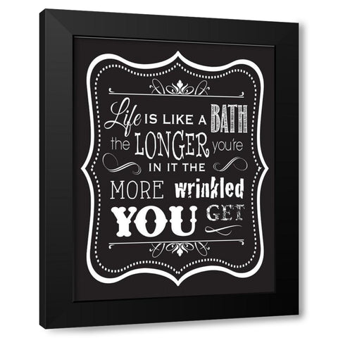 Bath Chalk 7 Black Modern Wood Framed Art Print with Double Matting by Hogan, Melody