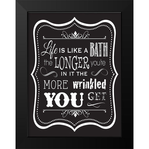 Bath Chalk 7 Black Modern Wood Framed Art Print by Hogan, Melody