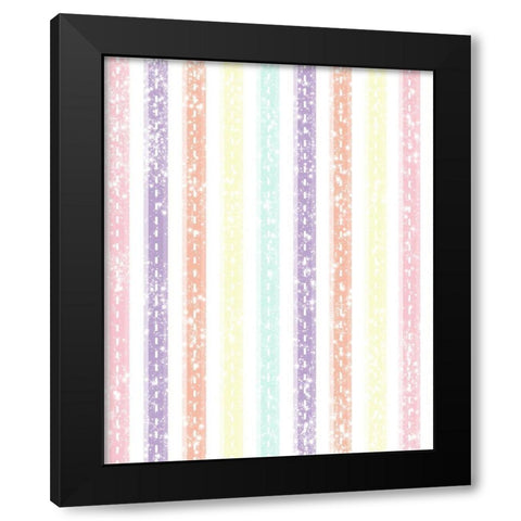 Unique Stripe Black Modern Wood Framed Art Print by Hogan, Melody
