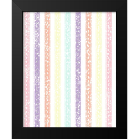 Unique Stripe Black Modern Wood Framed Art Print by Hogan, Melody