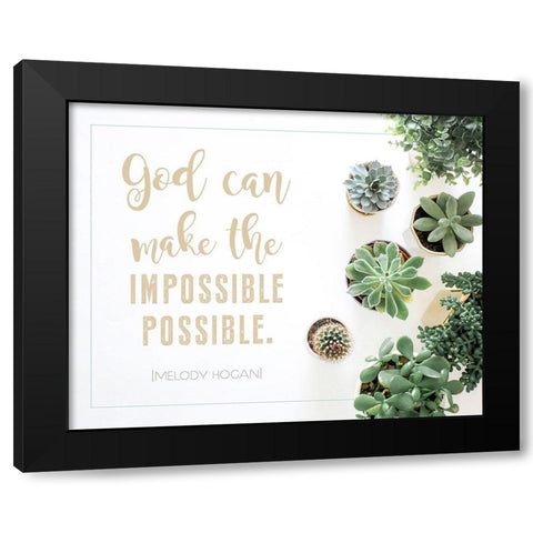 Impossible Possible Black Modern Wood Framed Art Print with Double Matting by Hogan, Melody
