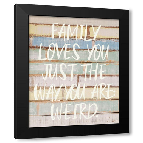 Funny Family 1 Black Modern Wood Framed Art Print with Double Matting by Hogan, Melody