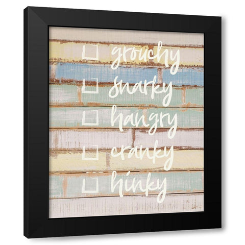 Funny Family 2 Black Modern Wood Framed Art Print by Hogan, Melody
