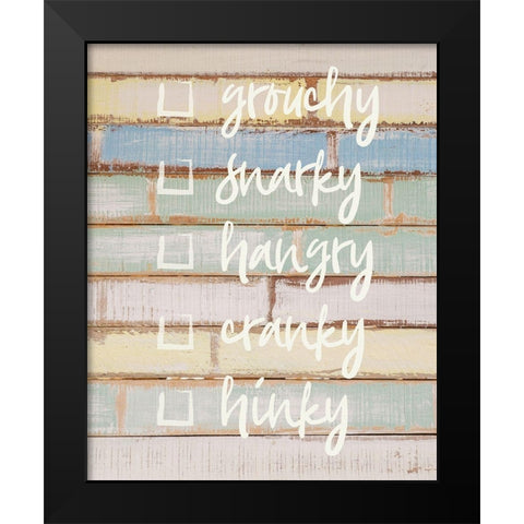 Funny Family 2 Black Modern Wood Framed Art Print by Hogan, Melody