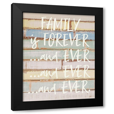 Funny Family 3 Black Modern Wood Framed Art Print by Hogan, Melody