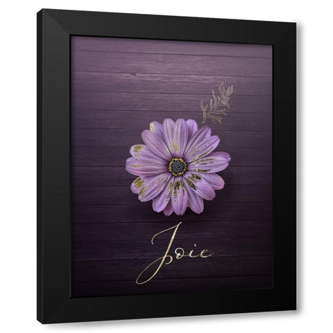 Gilded Daisy Black Modern Wood Framed Art Print by Hogan, Melody