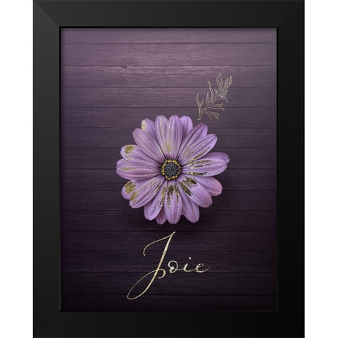 Gilded Daisy Black Modern Wood Framed Art Print by Hogan, Melody