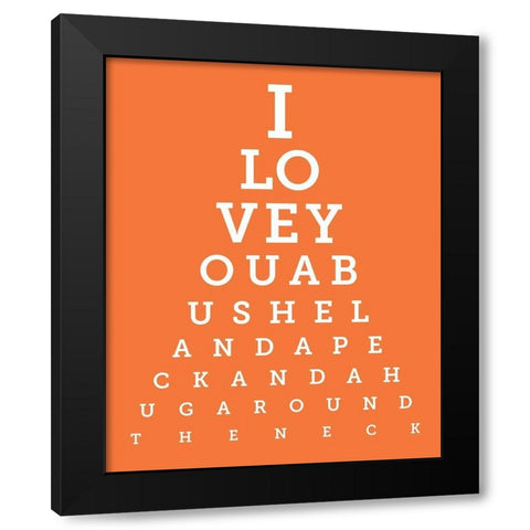 Colorful Eye Chart 3 Black Modern Wood Framed Art Print by Hogan, Melody