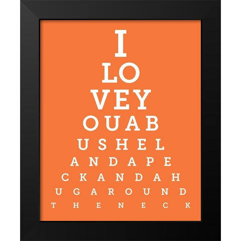 Colorful Eye Chart 3 Black Modern Wood Framed Art Print by Hogan, Melody
