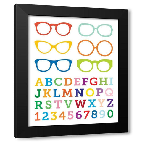 Serious Reading 2 Black Modern Wood Framed Art Print by Hogan, Melody