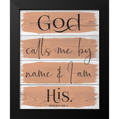 God Wood Panels 3 Black Modern Wood Framed Art Print by Hogan, Melody