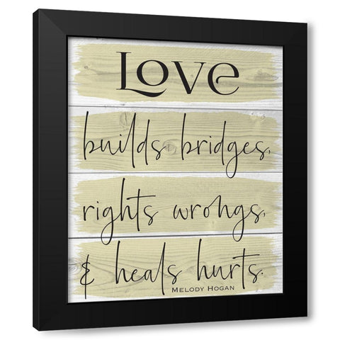 Life Wood Panels  Color 2 Black Modern Wood Framed Art Print by Hogan, Melody