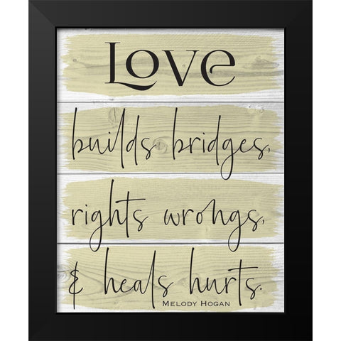 Life Wood Panels  Color 2 Black Modern Wood Framed Art Print by Hogan, Melody