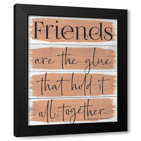 Life Wood Panels  Color 3 Black Modern Wood Framed Art Print with Double Matting by Hogan, Melody