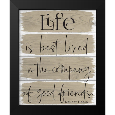 Life Wood Panels  Color 4 Black Modern Wood Framed Art Print by Hogan, Melody