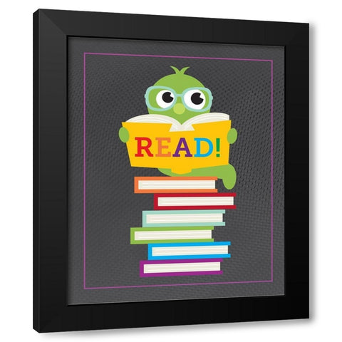 Read Books 5 Black Modern Wood Framed Art Print by Hogan, Melody