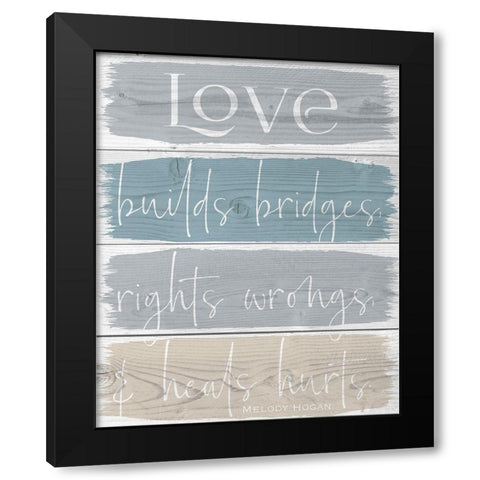 Spring Bridges 1 Black Modern Wood Framed Art Print with Double Matting by Hogan, Melody