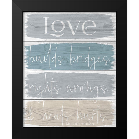Spring Bridges 1 Black Modern Wood Framed Art Print by Hogan, Melody