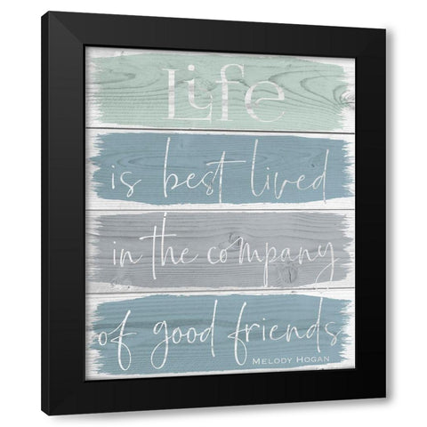 Life Spring Wood 1 Black Modern Wood Framed Art Print with Double Matting by Hogan, Melody