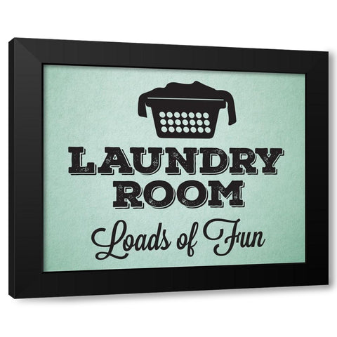 Laundry_mint Black Modern Wood Framed Art Print by Hogan, Melody