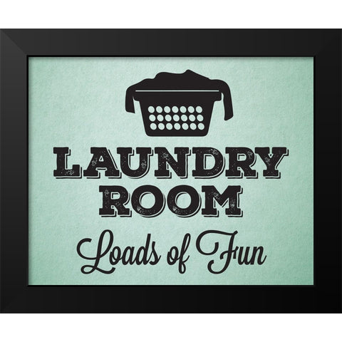 Laundry_mint Black Modern Wood Framed Art Print by Hogan, Melody