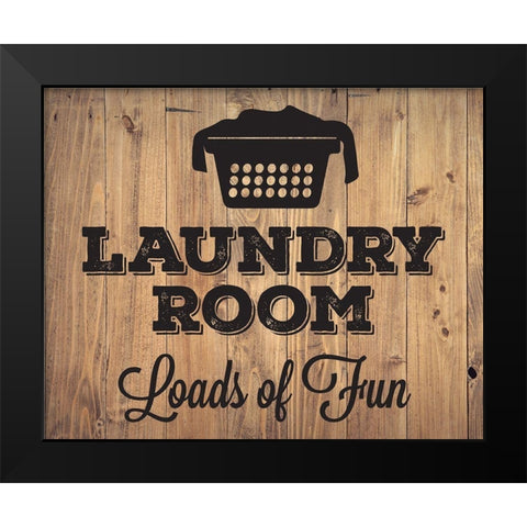Laundry Natural 1 Black Modern Wood Framed Art Print by Hogan, Melody