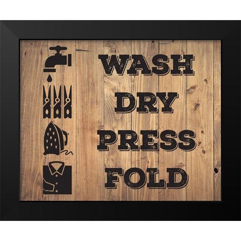 Laundry Natural 2 Black Modern Wood Framed Art Print by Hogan, Melody