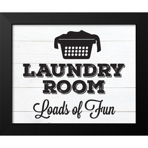Laundry Shiplap 1 Black Modern Wood Framed Art Print by Hogan, Melody