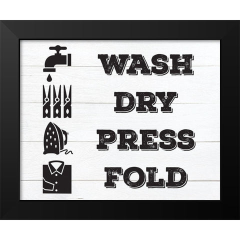 Laundry Shiplap 2 Black Modern Wood Framed Art Print by Hogan, Melody