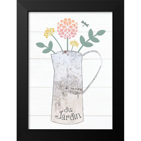 Pitcher Botanicals Pastel 2 Black Modern Wood Framed Art Print by Hogan, Melody